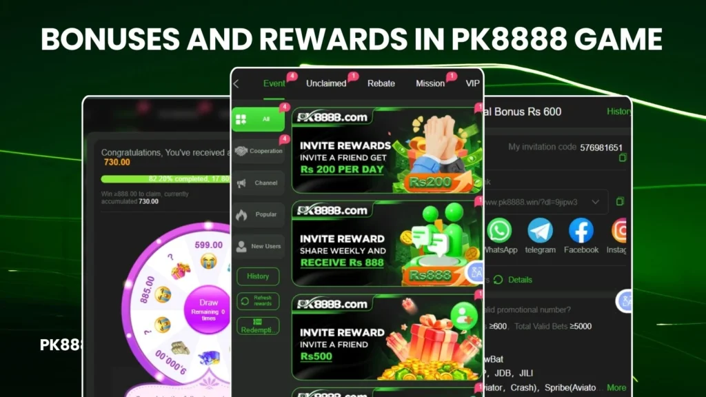 Bonuses and Rewards in PK8888 Game
